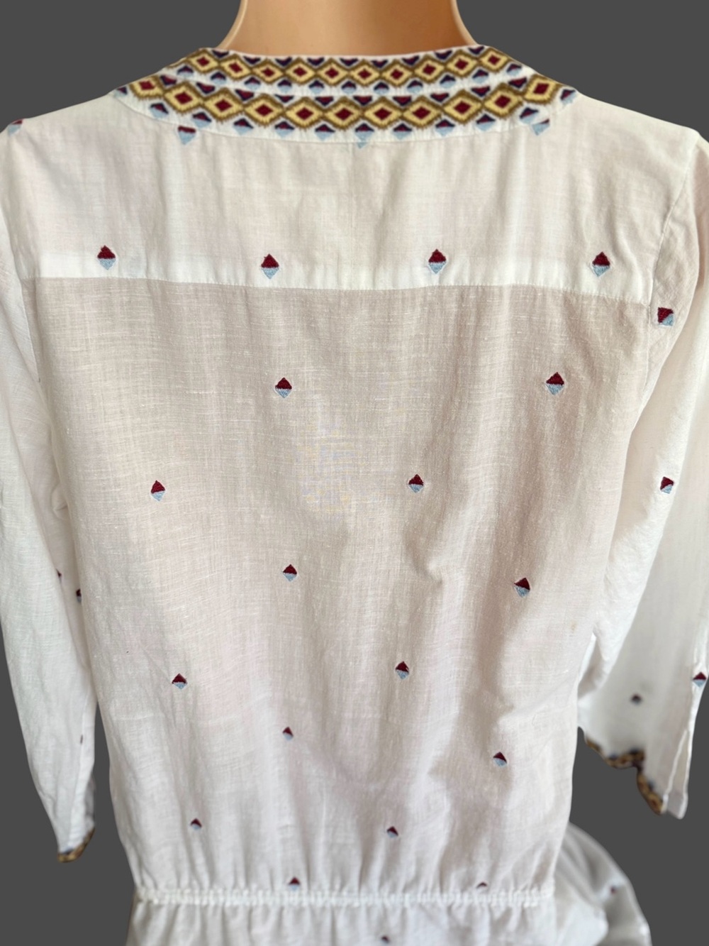 TALITHA COLLECTION Cotton Voile Embroidered Tassel SHYLA Dress S Coverup $RT 428 - Picture 6 of 10